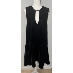 Free People Womens L Dress Velvet Drop Waist Dark Romance Holiday Formal Soft